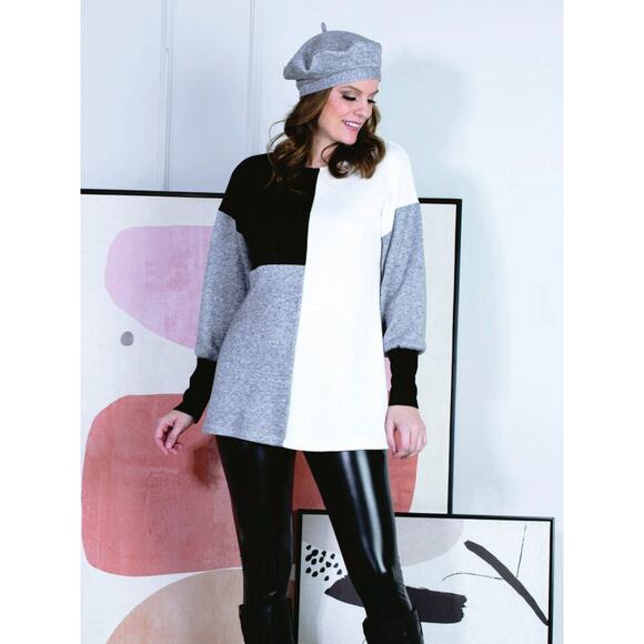 Women's Sweater Tunic Size M Long Sleeve Knit Cozy NWT Artex Fashions - Picture 2 of 2